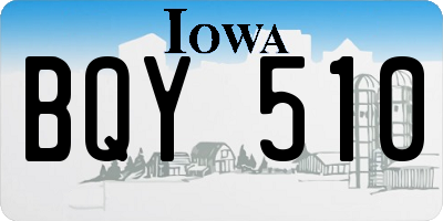 IA license plate BQY510