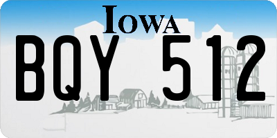 IA license plate BQY512