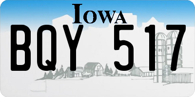 IA license plate BQY517