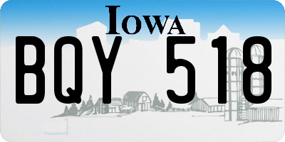 IA license plate BQY518