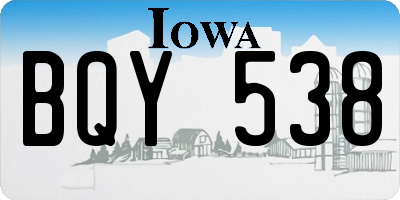 IA license plate BQY538