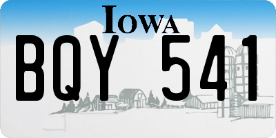IA license plate BQY541