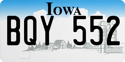 IA license plate BQY552