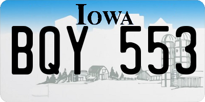 IA license plate BQY553