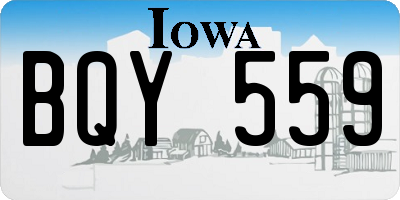 IA license plate BQY559
