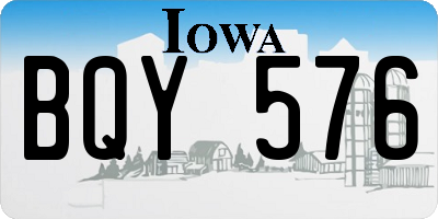 IA license plate BQY576
