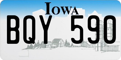 IA license plate BQY590