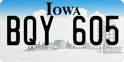 IA license plate BQY605