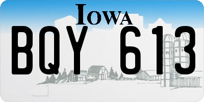 IA license plate BQY613