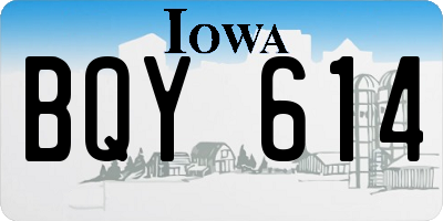 IA license plate BQY614