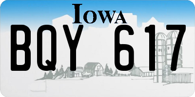 IA license plate BQY617