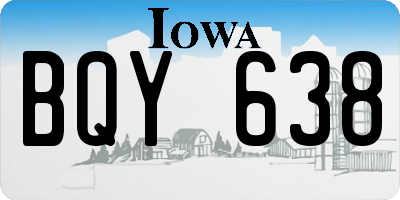 IA license plate BQY638
