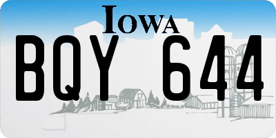 IA license plate BQY644