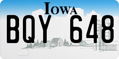 IA license plate BQY648