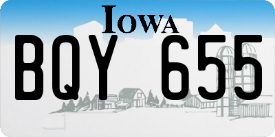 IA license plate BQY655