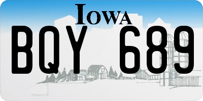 IA license plate BQY689