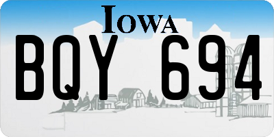 IA license plate BQY694