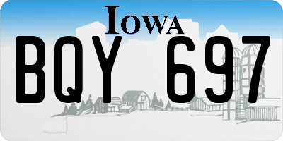 IA license plate BQY697