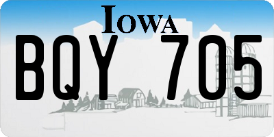 IA license plate BQY705