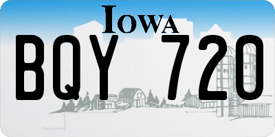 IA license plate BQY720