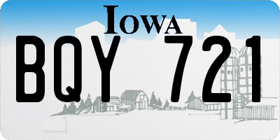 IA license plate BQY721