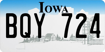 IA license plate BQY724