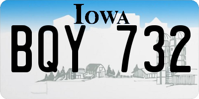 IA license plate BQY732