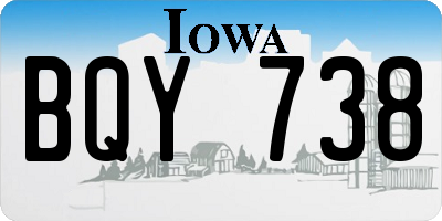 IA license plate BQY738