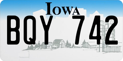 IA license plate BQY742