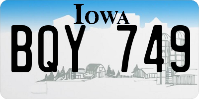 IA license plate BQY749