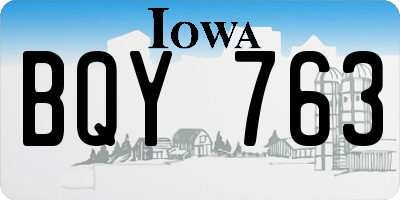 IA license plate BQY763