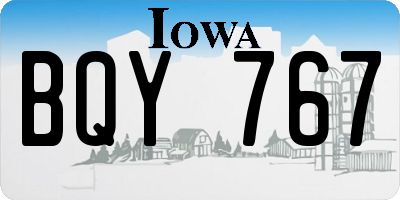 IA license plate BQY767