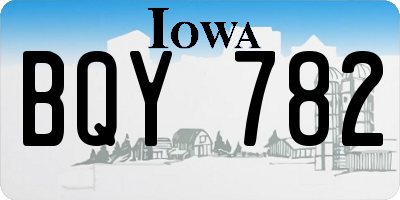 IA license plate BQY782