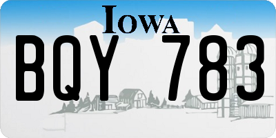 IA license plate BQY783