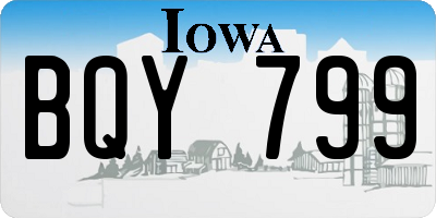 IA license plate BQY799