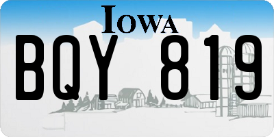 IA license plate BQY819