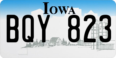 IA license plate BQY823