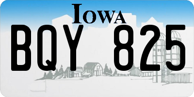 IA license plate BQY825