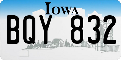 IA license plate BQY832