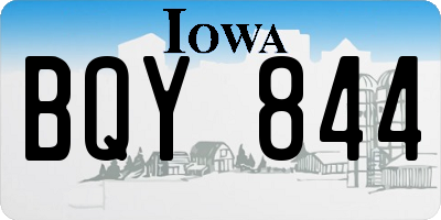 IA license plate BQY844