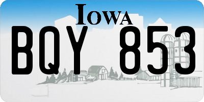 IA license plate BQY853