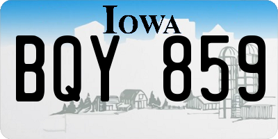IA license plate BQY859