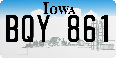 IA license plate BQY861