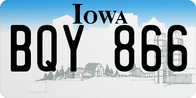 IA license plate BQY866