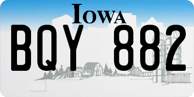 IA license plate BQY882
