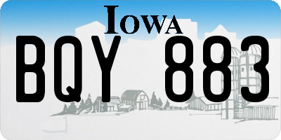 IA license plate BQY883