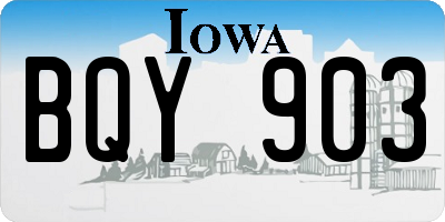 IA license plate BQY903