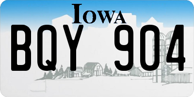 IA license plate BQY904