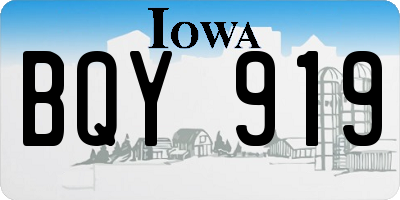 IA license plate BQY919