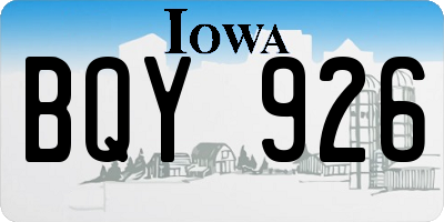 IA license plate BQY926